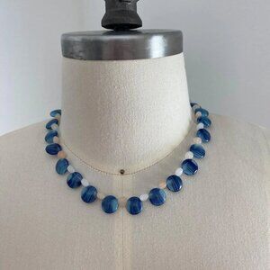 Czech Glass and Aventurine Stone Necklace